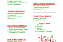 Buche-Menu