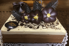 three chocolate cake