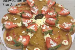 Strawberries & pear amandine